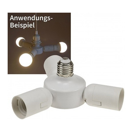 Chilitec E27 3-fach Fassung/Adapter "Elektra-Triple-E27", fix