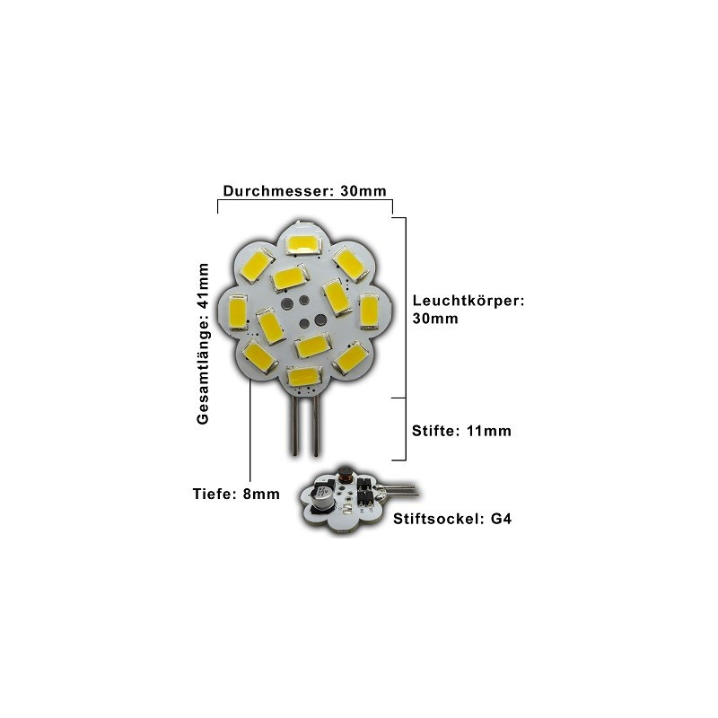 PB LED-Stiftsockellampe G4, 12V AC/DC, 3W, dimmbar