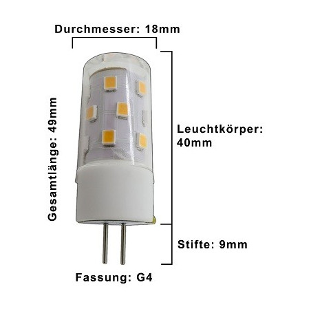 PB LED-Stiftsockellampe G4, 5W, 12V AC/DC, 21 LEDs | 2766