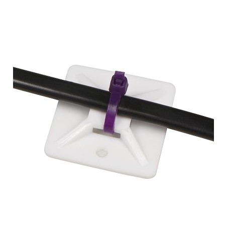 McPower Kabelsockel für Kabelbinder, 30x30mm, selbstklebend | 4554