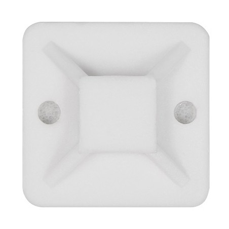 McPower Kabelsockel für Kabelbinder, 40x40mm, selbstklebend | 4555