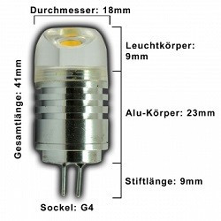 PB LED-Stiftsockellampe G4, 12V DC, 3W, dimmbar 2