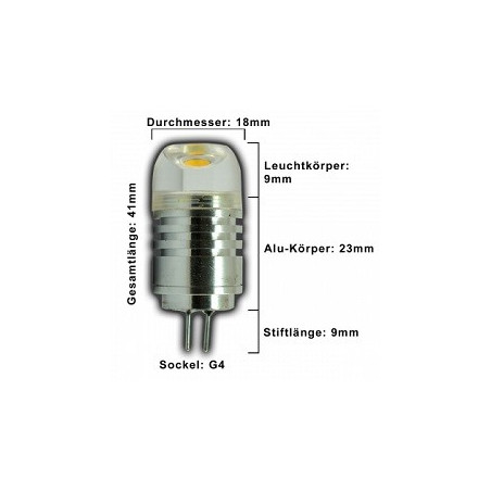 PB LED-Stiftsockellampe G4, 12V DC, 3W, dimmbar