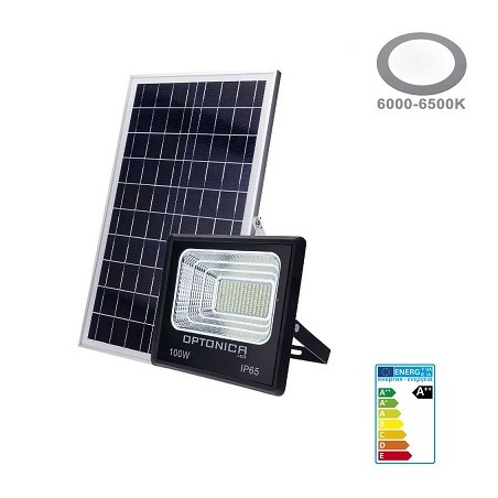 OPTONICA LED Solar-Scheinwerfer "OPT-PF35", 35W, Fernbedienung