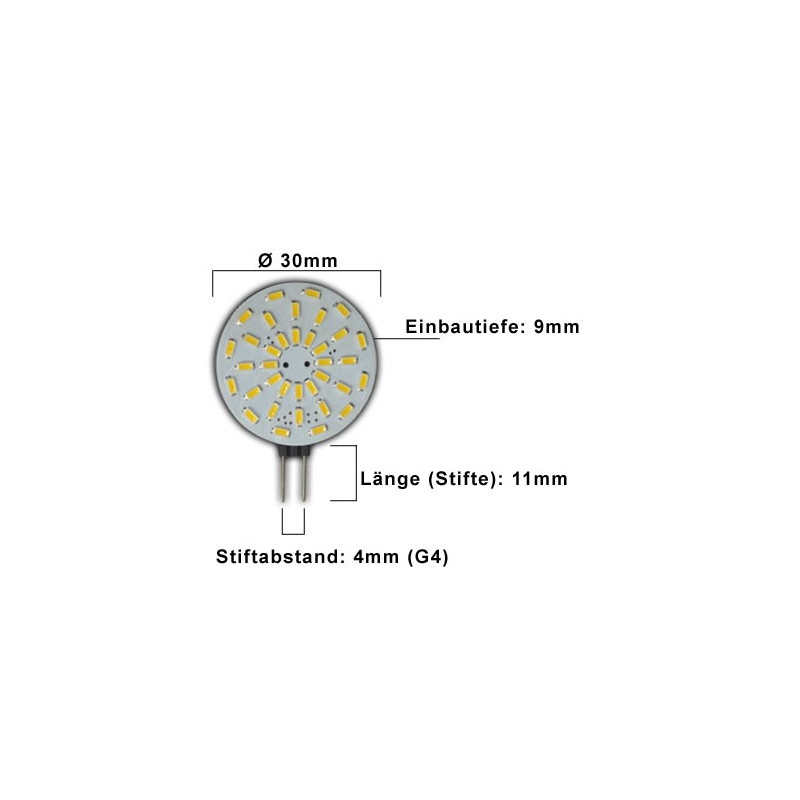 PB LED-Stiftsockellampe G4, 12V AC/DC, 2W, dimmbar