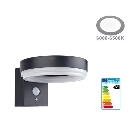 OPTONICA LED Solar-Wandleuchte "SWLRing", PIR, LED-Ring