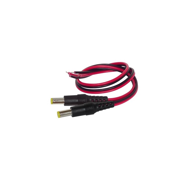 McPower DC-Rundstecker 5.5x2.1 mm, 30cm Kabel, 2er-Set