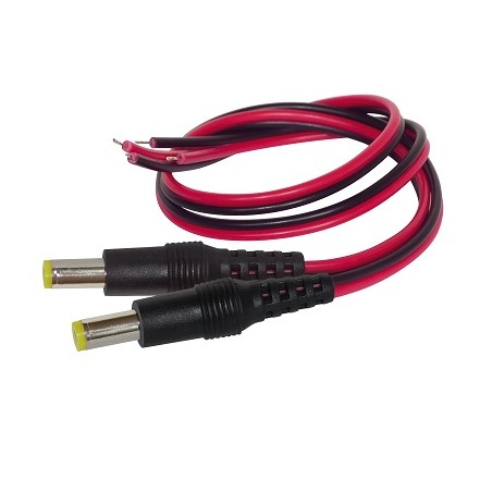 McPower DC-Rundstecker 5.5x2.1 mm, 30cm Kabel, 2er-Set