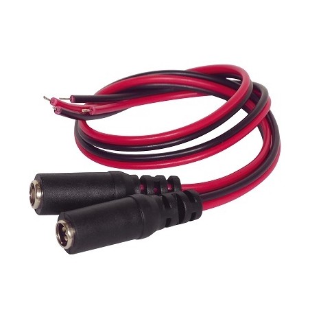 McPower DC-Rundbuchse 5.5x2.1 mm, 30cm Kabel, 2er-Set