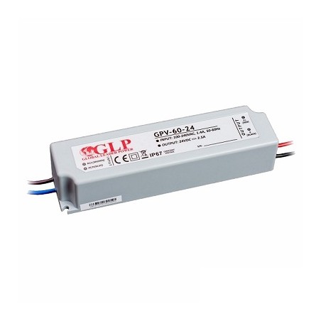 GLP LED DC-Treiber/Trafo "GPV-60-24", 24V DC, 2.5A, 60W | 4611