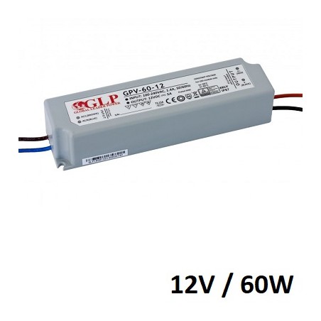 GLP LED DC-Treiber/Trafo "GPV-60-12", 12V DC, 60W, 5A