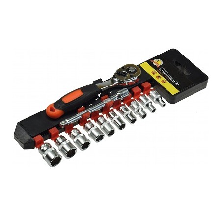 Chilitec Steckschlüsselsatz mit Knarre 3/8", 12-teilig, 4-13mm | 3012