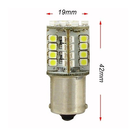 MENGS LED Lampe BA15s/1156, 3W, 10-14V, 40 LEDs