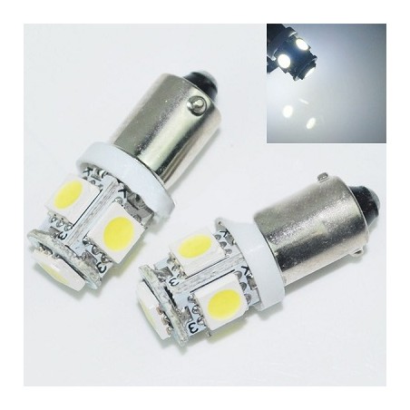 NVLED LED Lampe BA9s T11 T4W, 12V DC, 0.8W, 5 LED