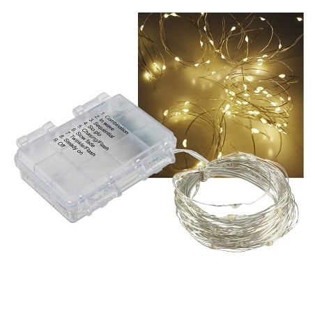 Chilitec LED Batterie-Lichterkette "SW80", 8m, 80 LED's, 5 Modis